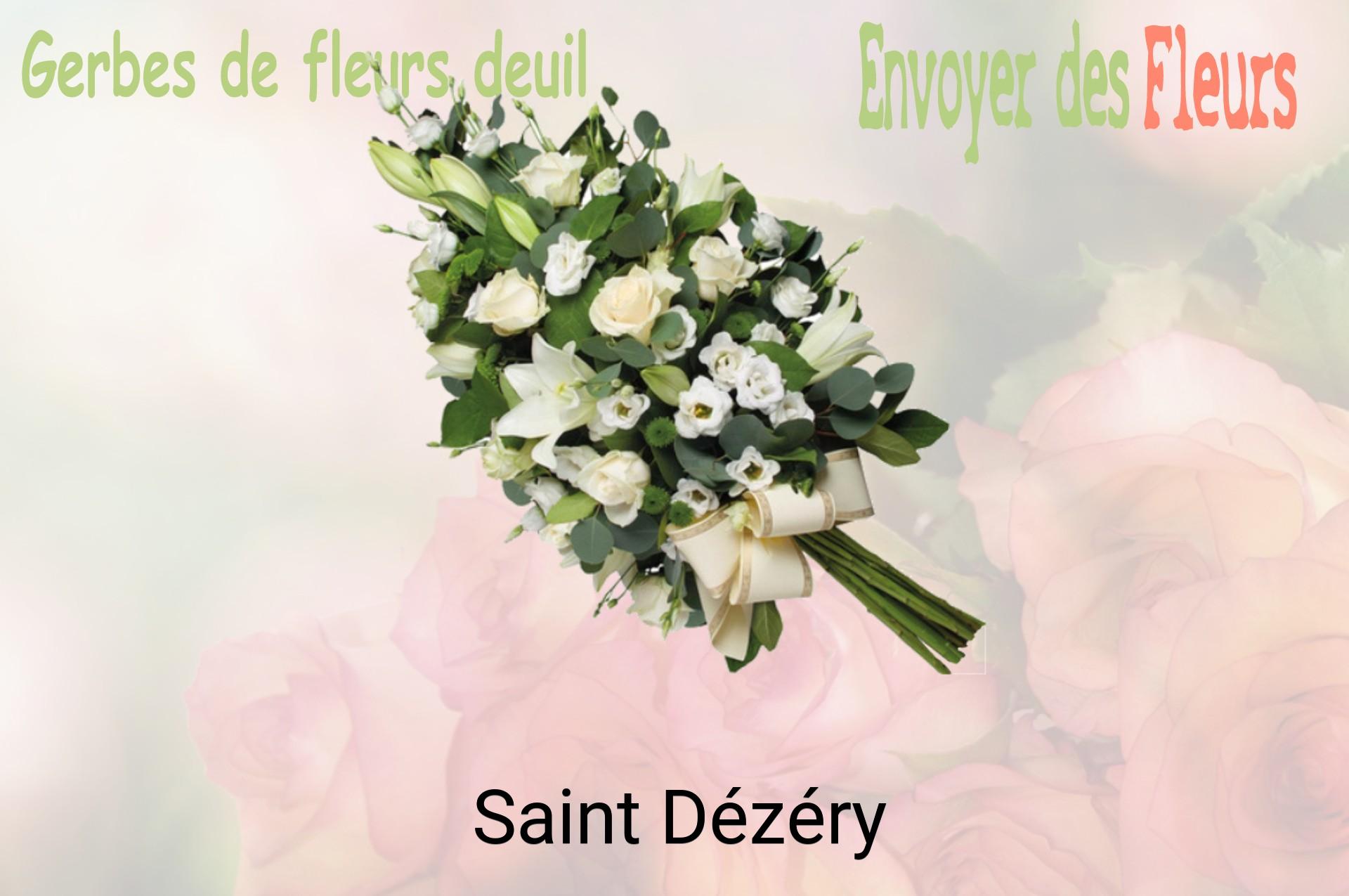 Gerbe de fleurs de deuil livrée à Saint-Dézéry